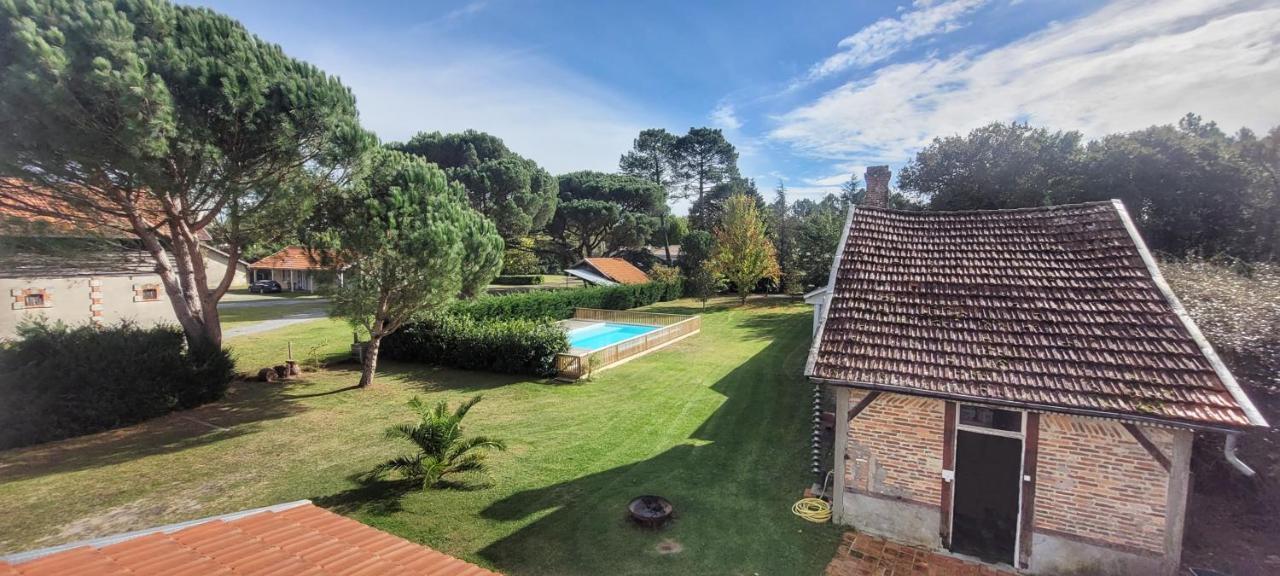 Charmante Maison Dans Les Landes X 10 Avec Piscine Et Salle D Escalade Lue Exteriör bild