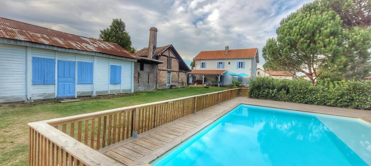 Charmante Maison Dans Les Landes X 10 Avec Piscine Et Salle D Escalade Lue Exteriör bild