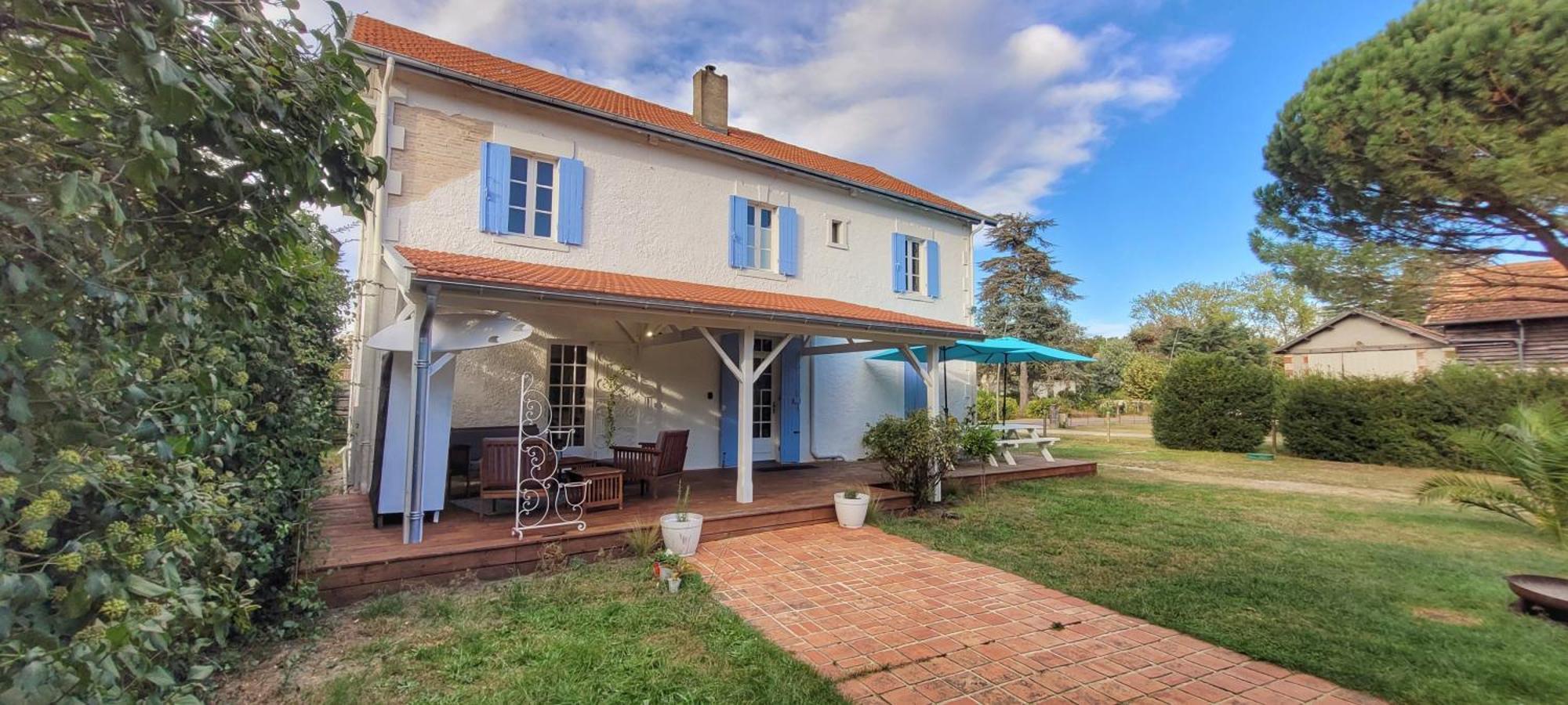 Charmante Maison Dans Les Landes X 10 Avec Piscine Et Salle D Escalade Lue Exteriör bild