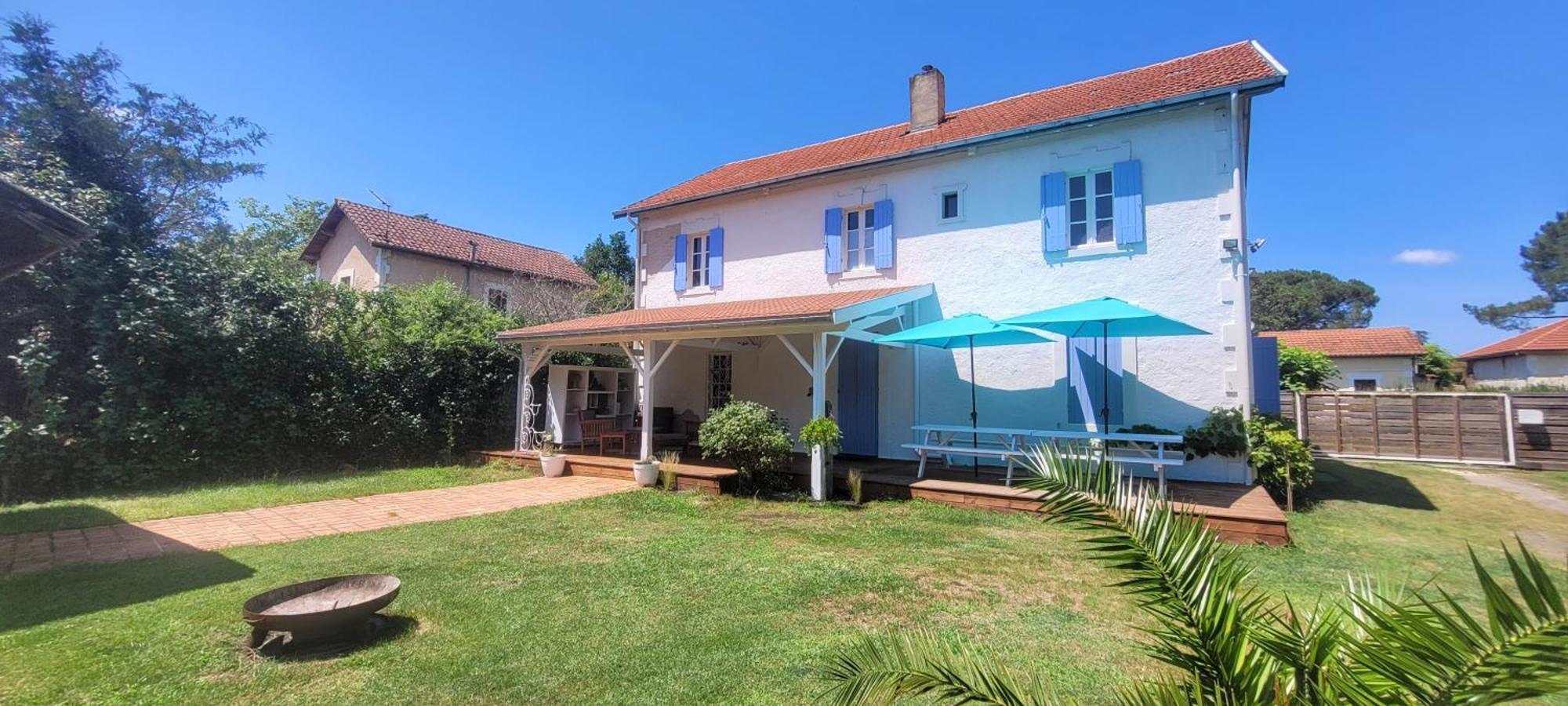 Charmante Maison Dans Les Landes X 10 Avec Piscine Et Salle D Escalade Lue Exteriör bild