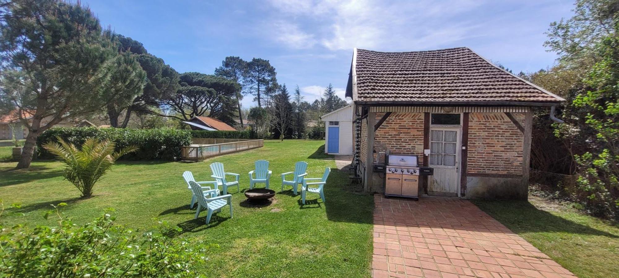 Charmante Maison Dans Les Landes X 10 Avec Piscine Et Salle D Escalade Lue Exteriör bild