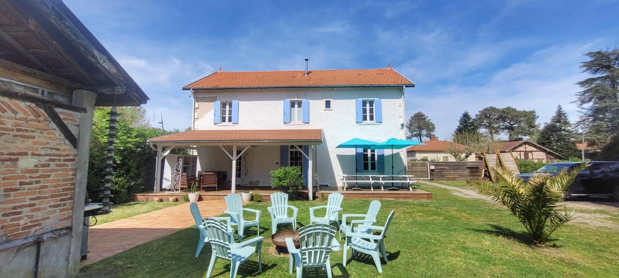 Charmante Maison Dans Les Landes X 10 Avec Piscine Et Salle D Escalade Lue Exteriör bild